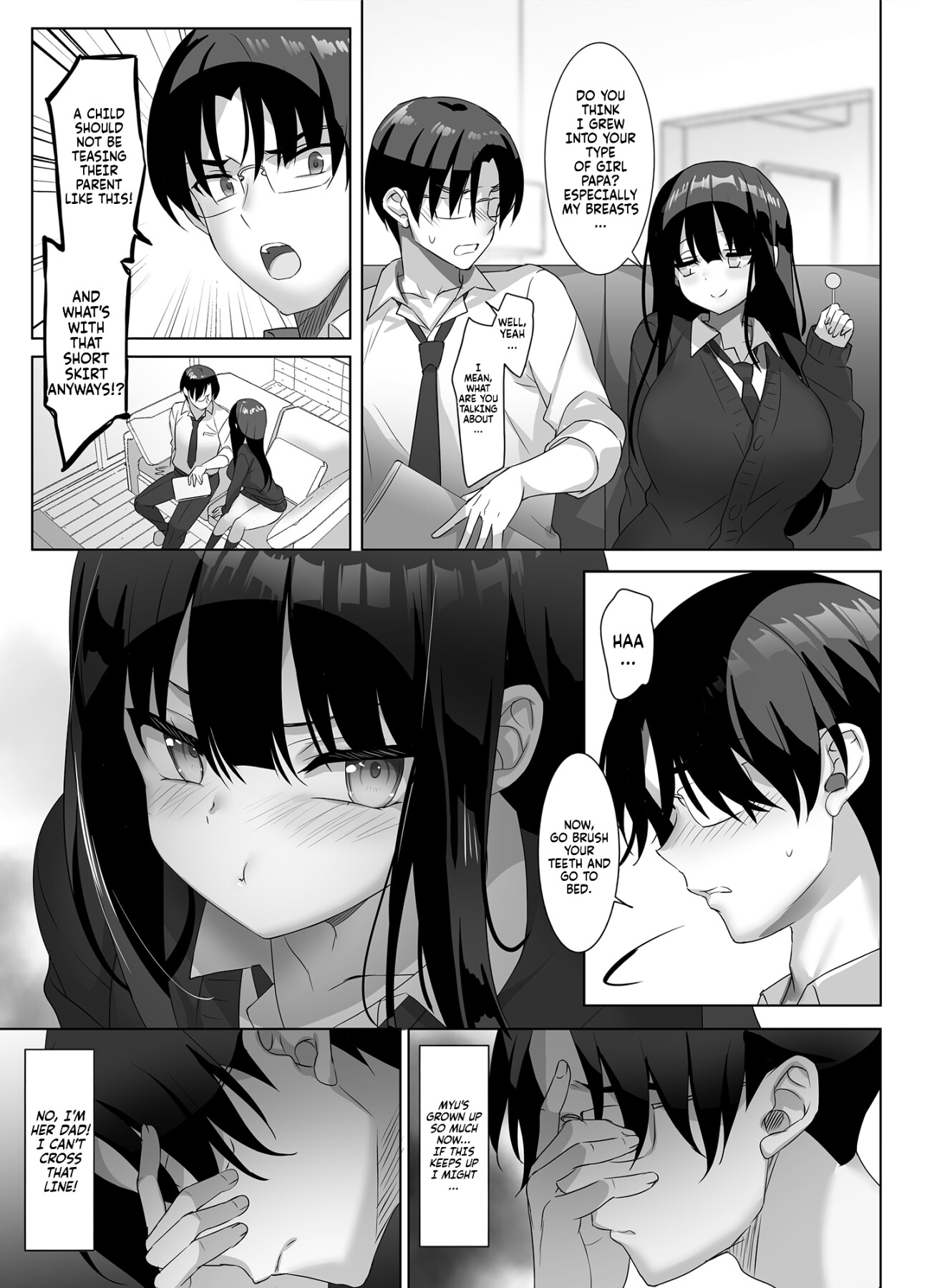 Hentai Manga Comic-Once a big tittied High-School Girl goes all out, her Daddy can't escape!-Read-5